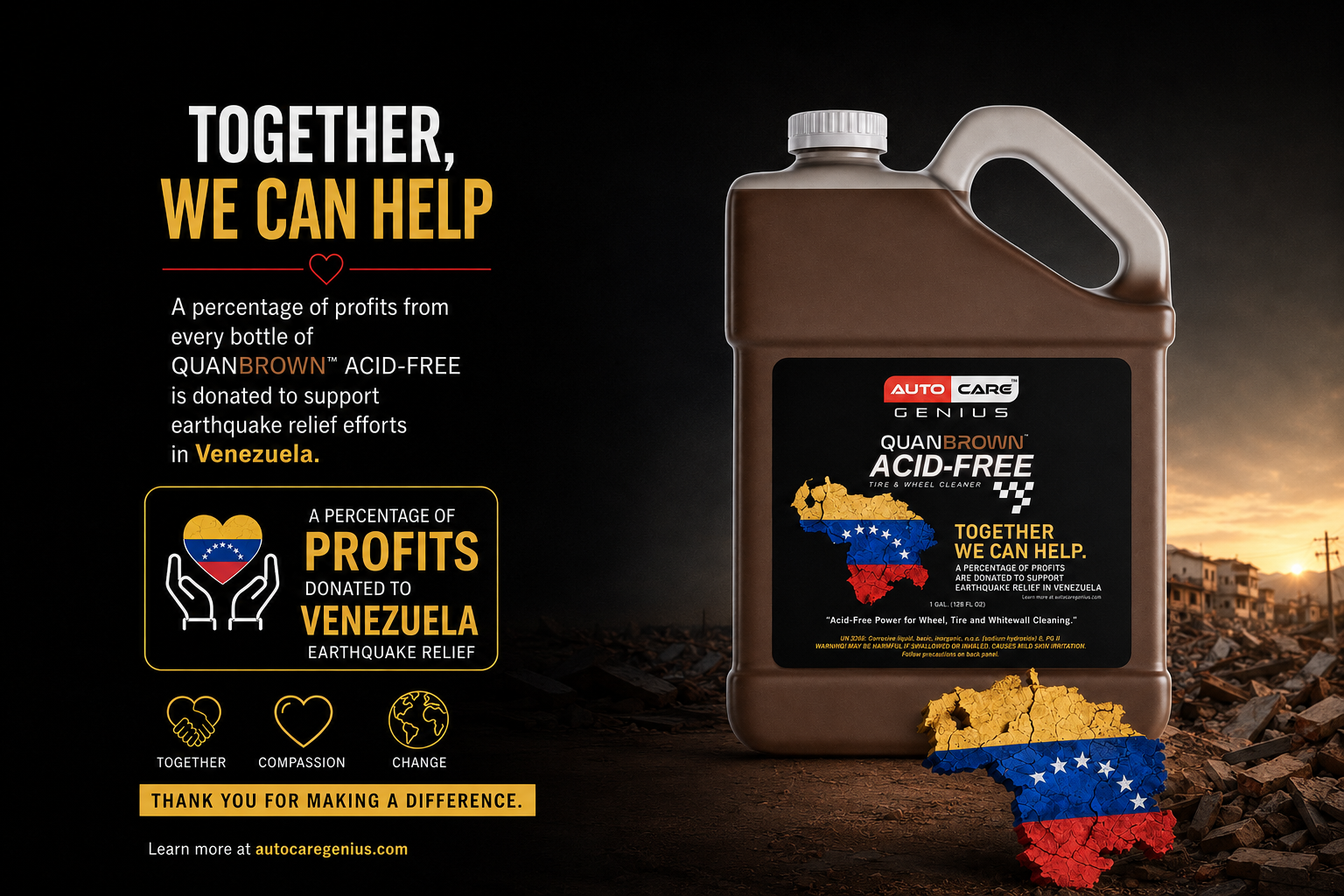 Auto Care Genius Stands With Venezuela: Because Compassion Has No Borders