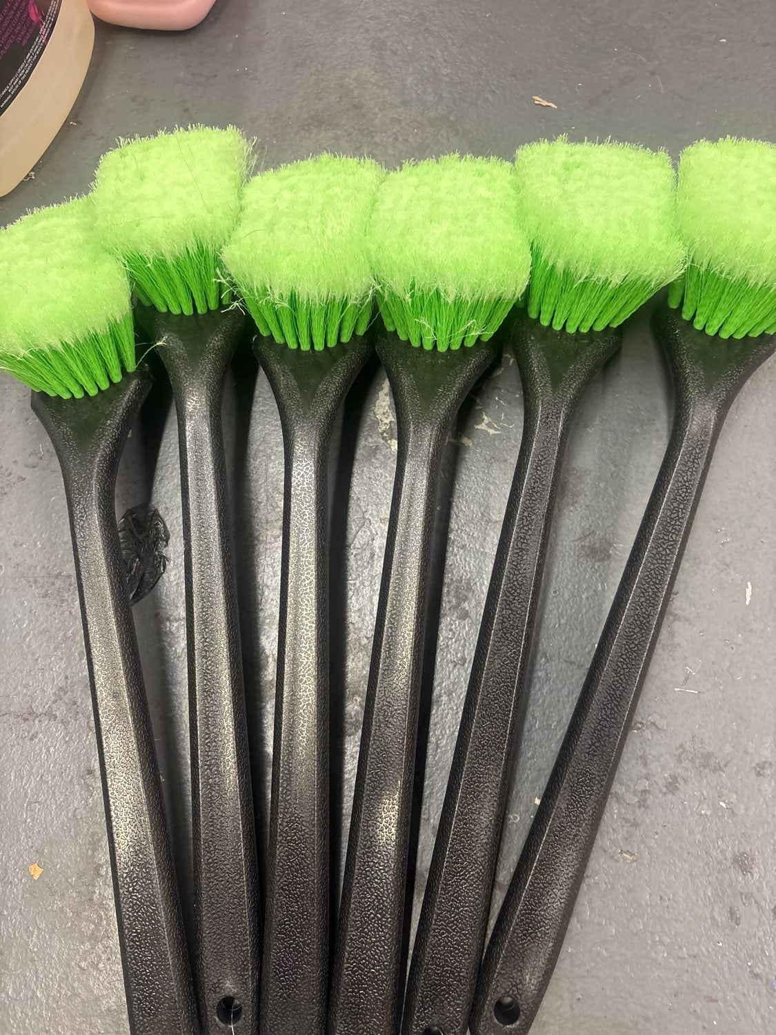 Long Handle Green Bristle Angled