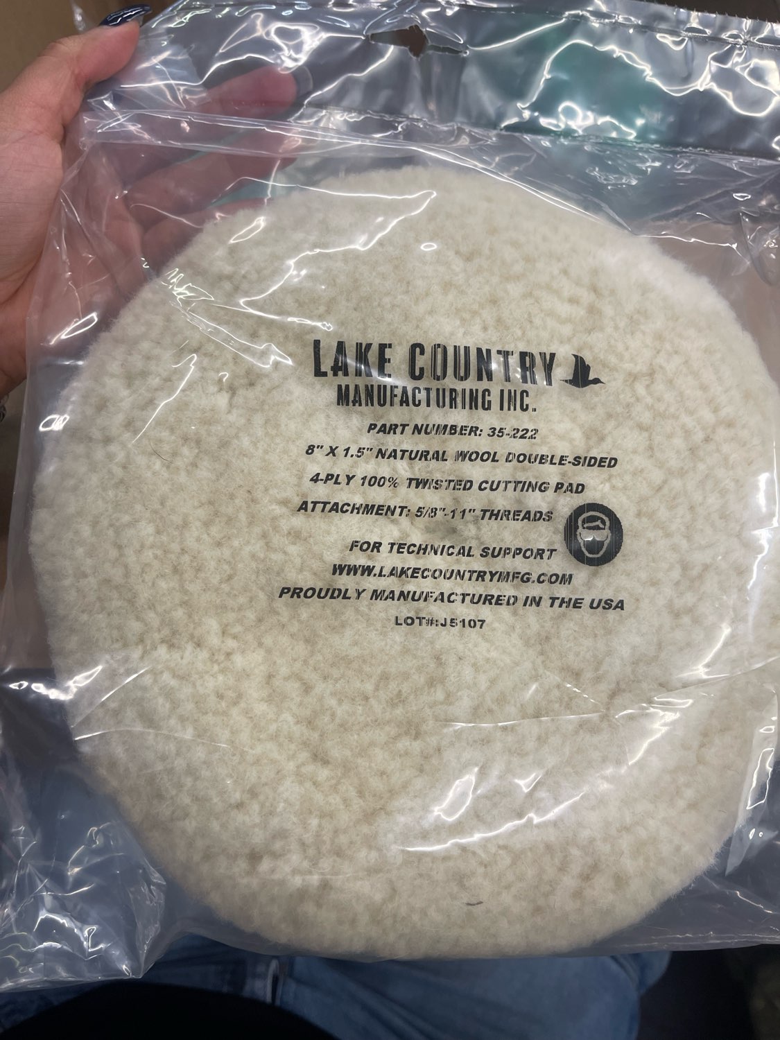 Lake Country - Double Sided Wool Pad 8"