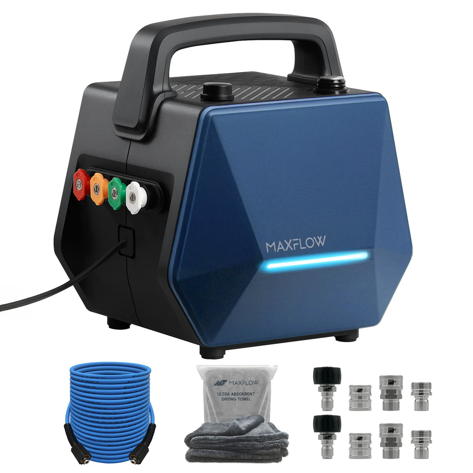 MAXFLOW MPro 25 Gen 2 - Bare Unit, Quick Connects, 50' Hose & Drying Towel Bundle