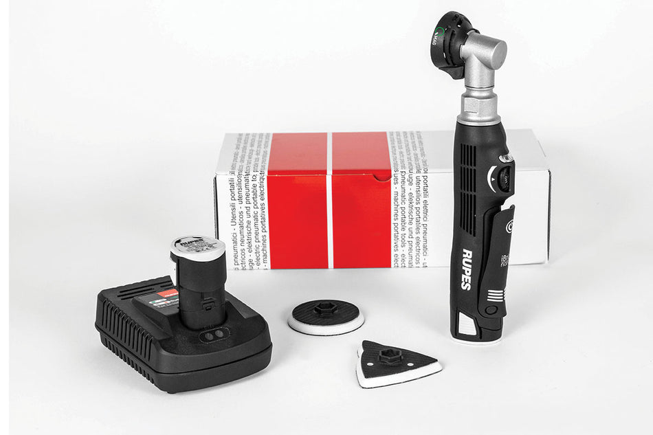 Rupes i NANO Q MAG sander kit STB 1-HQM83 1-CHARGER  2-BATTERY PACK -1 75mm PAD - 1 SWALOW PAD