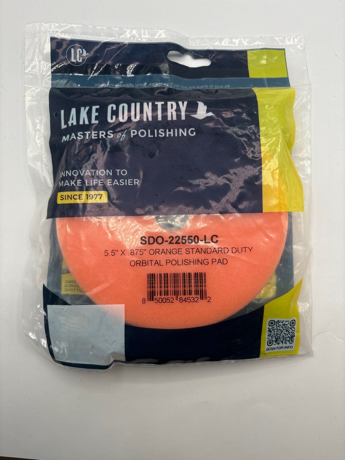 SDO-22550-LC Orange Standard Duty Lake Country 5.5" Polish Pad