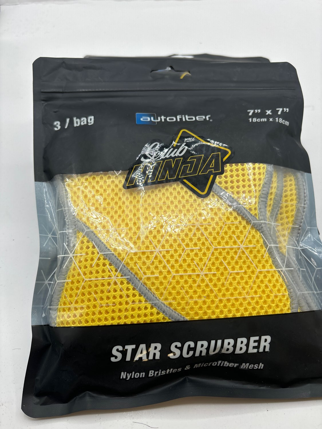 Autofiber Scrub Ninja Start Scrubber 3 Pack 7X7