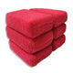 Rectangle Microfiber Wax Applicator Fire Red 260 GSM
