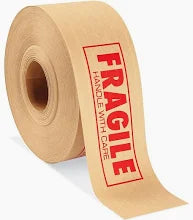 ULINE FRAGILE Pre-Printed Kraft Tape